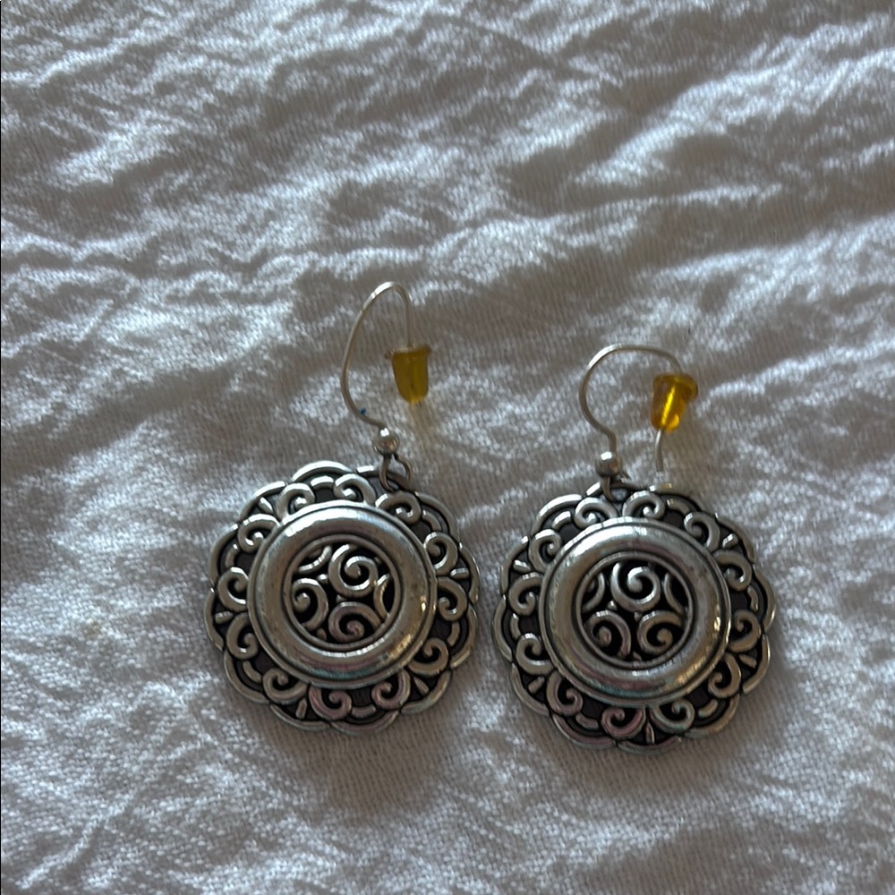 Brighton Silver tone Dangle Earrings